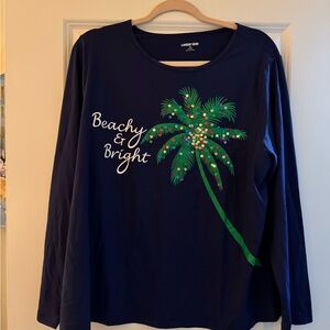 Lands end holiday top size 1X